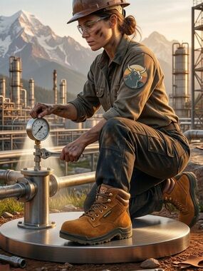 Brahma Diane II Leather Waterproof Work Boots Steel Toe -568034840 (Woman's 8.5)